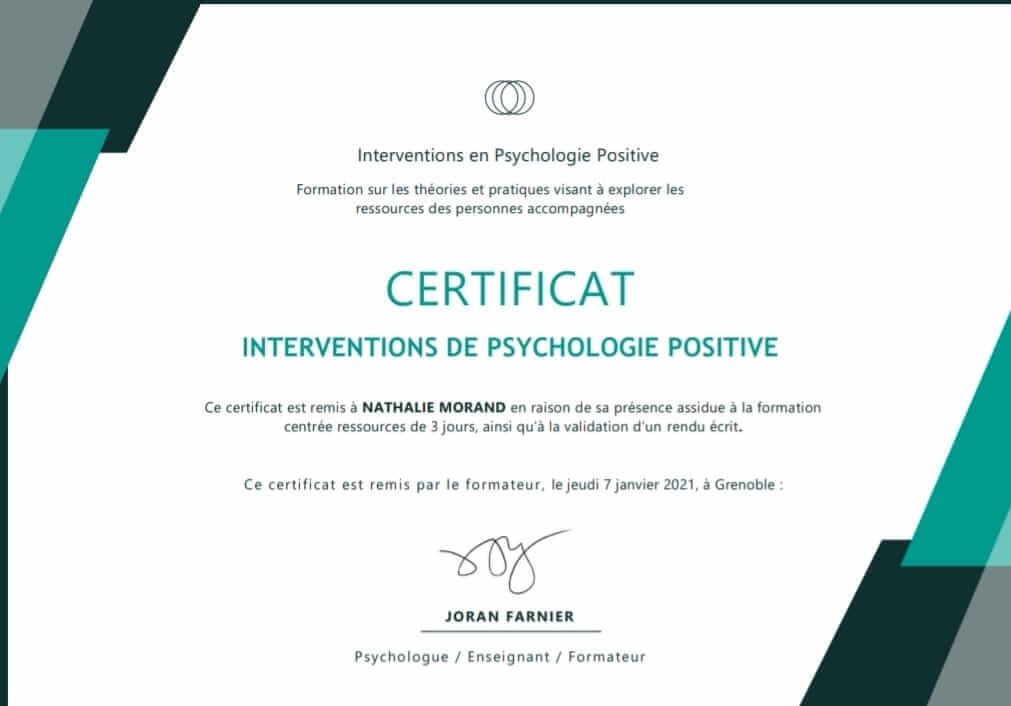 certification psychologie positive