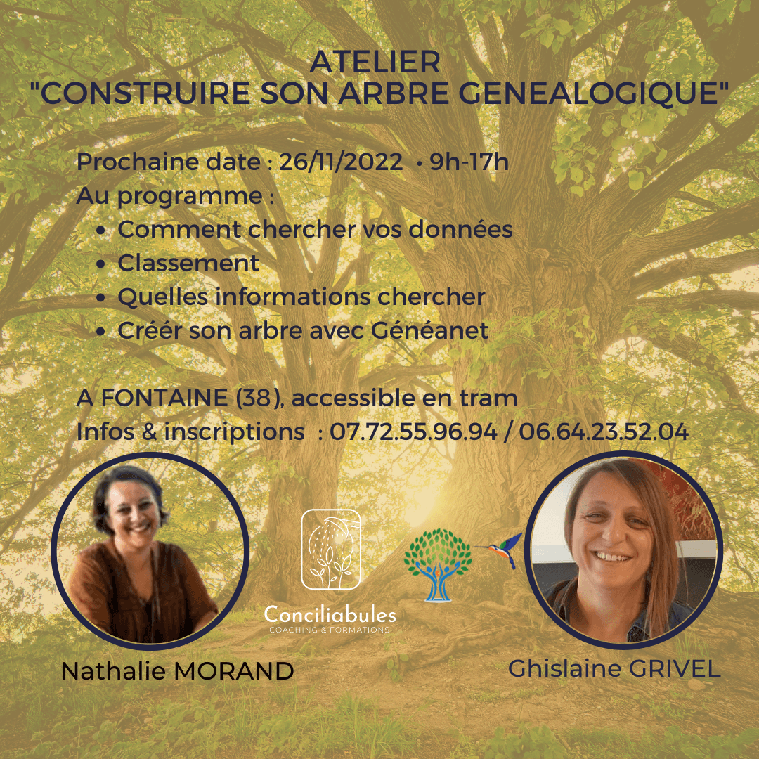Atelier généalogie 26 novembre 2022