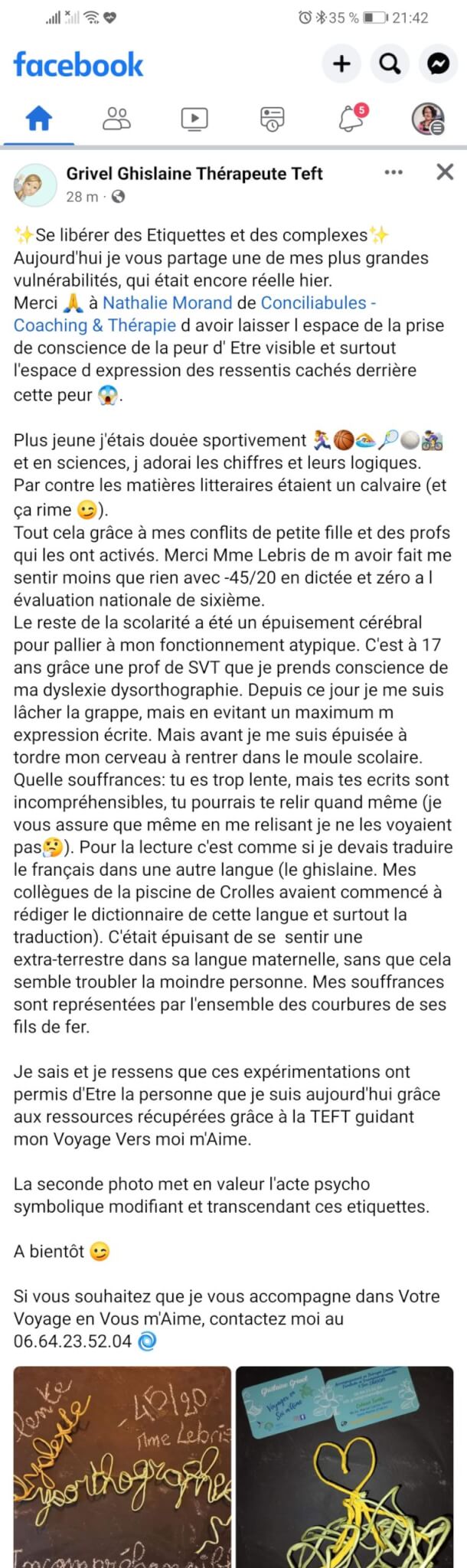 témoignage transformation séance